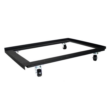 QUEST MFG Caster Tray For Wall Mount Enclosures, 20-28U, 28", Black WMCT-28-02